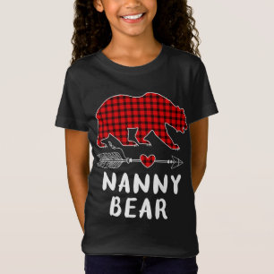 T-Shirt Pajama de Noël Famille Flèche Nounou Ours Rouge Pl