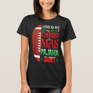 T-shirt Pajama de Noël Santa Hat USA Football américain S