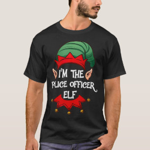 T-shirt Pajama Elf de Noël Je suis le policier Elf Ch