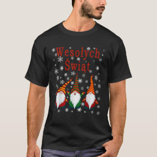 T-shirt Pajama Gnomes Noël mignon Pologne Wesolych Swiat