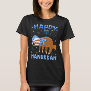 T-shirt Pajama juif Sloth Hanoukka Chanukah