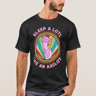 T-shirt Pajamas Axolotl Dormir Nappin Salamandre Mexicaine