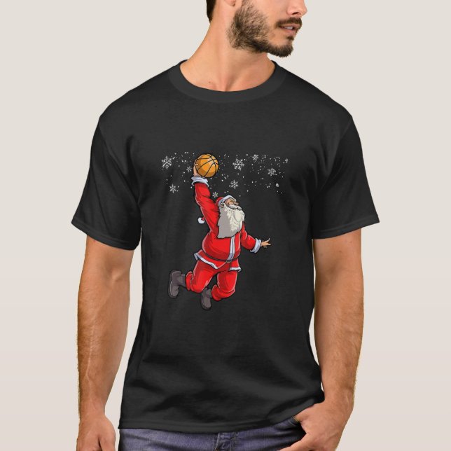 T-shirt Pajamas de basket-ball de Noël Slam Dunk (Devant)