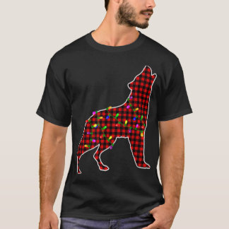 T-shirt Pajamas de Noël de loup de bison rouge 