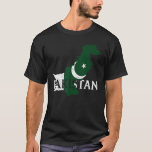 T-shirt Pakistan Carte du pays Drapeau Fière Patrioti Paki