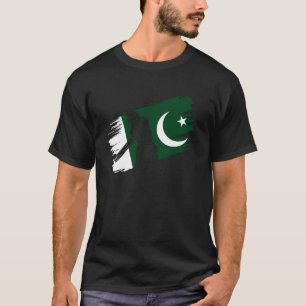 T-shirt Pakistan Drapeau Pakistan joueur de cricket entraî