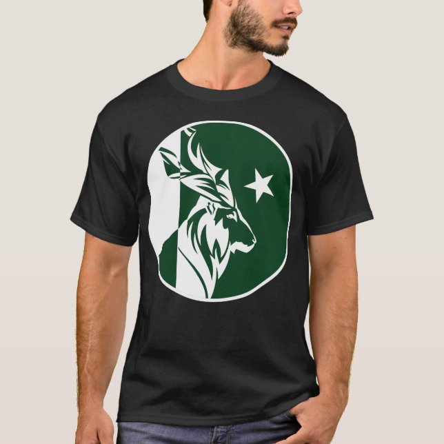 T-shirt Pakistan Markhor Pakistan drapeau animal national  (Devant)