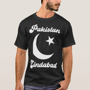 T-shirt Pakistan Zindabad Dil Dil Pakistani Drapeau Cardia