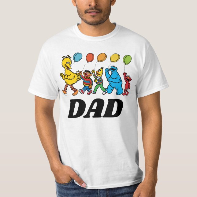 T-shirt Pal de rue Sésame | Ballons d'anniversaire - Papa  (Devant)