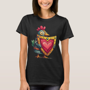 T-shirt Paladin de l'oiseau d'armure avec amour de bouclie