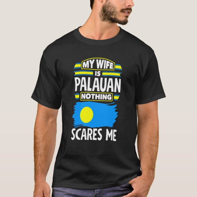 T-shirt Palaos Palaos Palaos Drapeau Ma femme est Palaos (Devant)