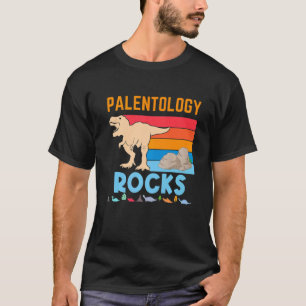T-shirt Palentologie Rocks Retro Dinosaur Rock Fun Paleont