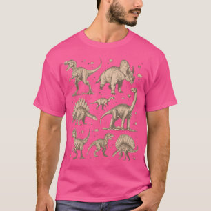 T-shirt Paléontologie Dinosaur Nerdy Enseignant scientifiq