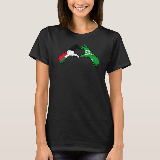 T-shirt Palestine Arabie Saoudite Drapeau Palestinien Arab (Devant)