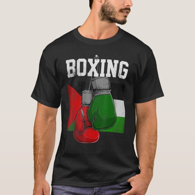 T-shirt Palestine Boxer Gants Boxer Boxer Palestinien (Devant)