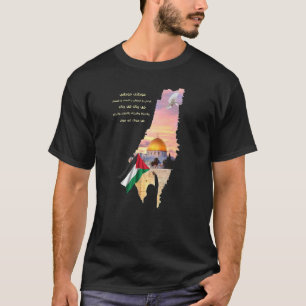 T-shirt Palestine Carte Drapeau Palestinien Hommes Femmes 
