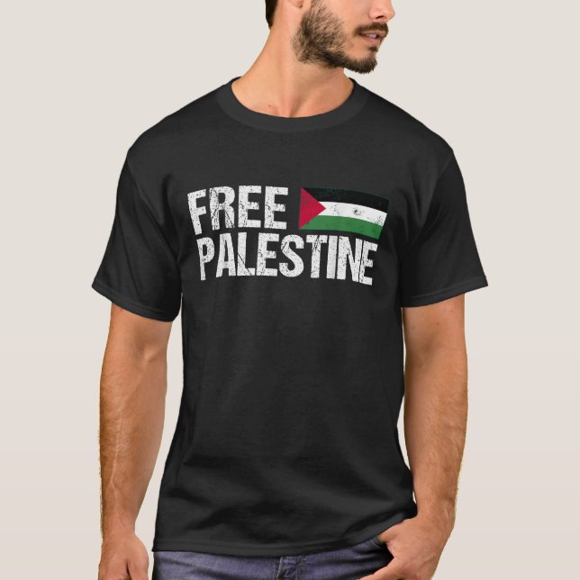 T-shirt Palestine - Drapeau libre (Devant)