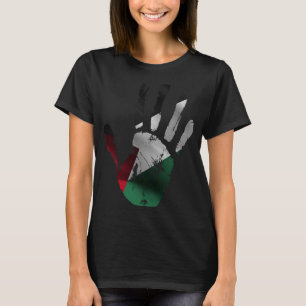 T-SHIRT PALESTINE DRAPEAU SUR UNE PALESTINE LIBRE D'EMPREI