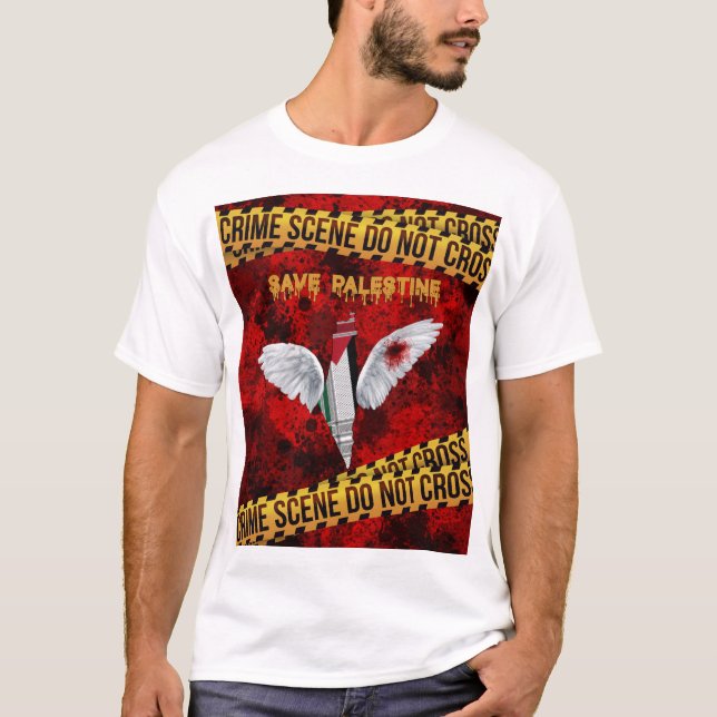 T-shirt Palestine libre - T-shirt Save Palestine (Devant)