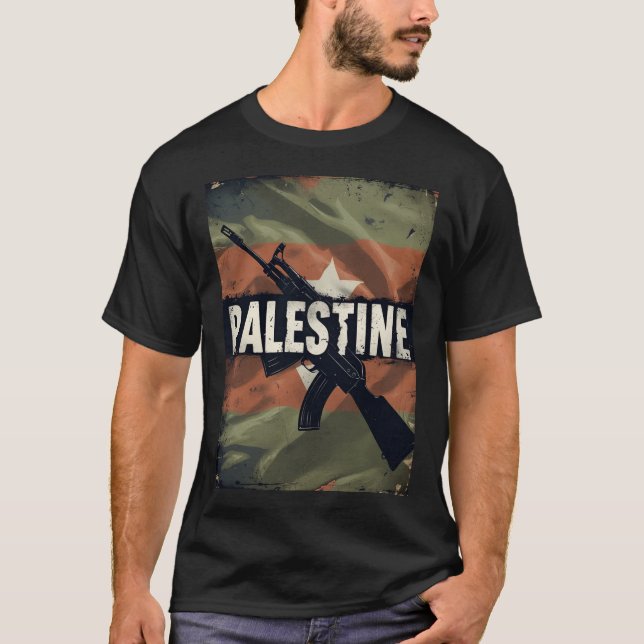 T-shirt Palestine Solidarity Tee Gaza Support Shirt (Devant)