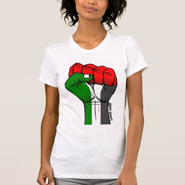 T-shirt palestinien de poing de Carlos Latuff (Devant)