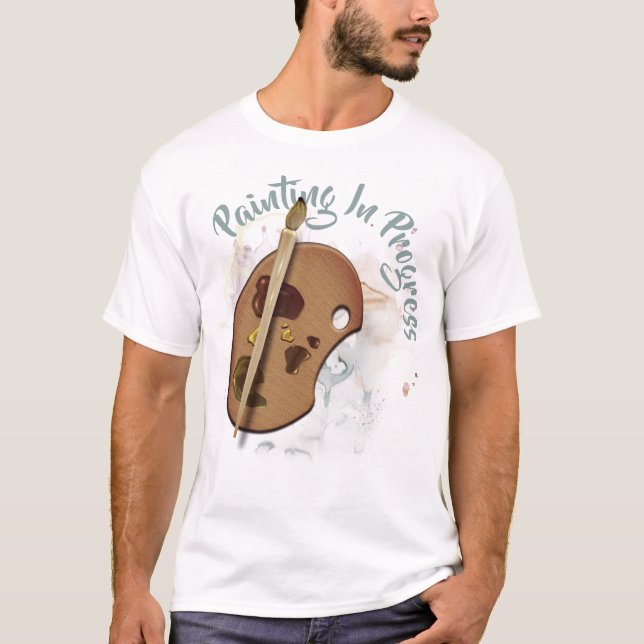 T-shirt Palette d'artistes peignant en cours (Devant)
