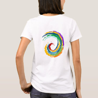 T-shirt "Palette vibrante : Conception ronde multicolore"