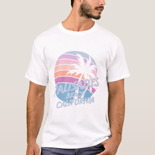 T-shirt Palisades Beach Californie (Devant)