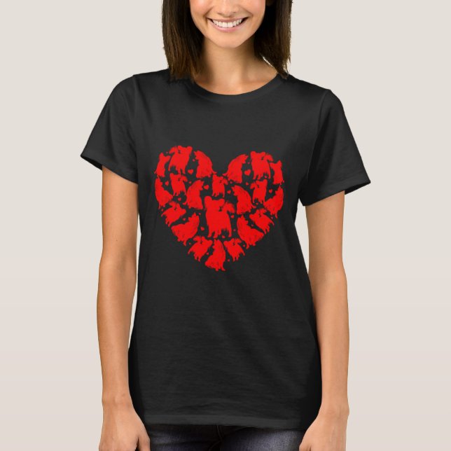 T-shirt Pallon Dog Lover Funny Love Heart Pallon Valentine (Devant)