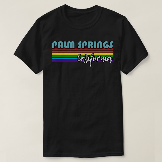 T-shirt Palm Springs California Pride Palm Springs (Design devant)