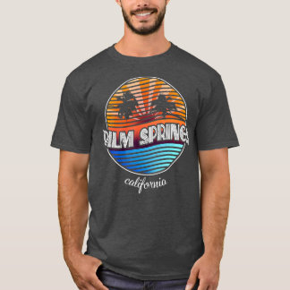 T-shirt Palm Springs CaliforniaRetro Palm Tree
