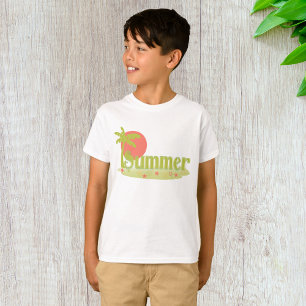 T-shirt Palm Tree été avec soleil et plage
