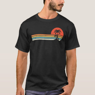 T-shirt Palm Tree Retro Vintage Tropical Island Beach Vaca