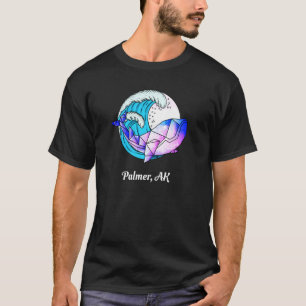T-shirt Palmer Ak japonais Peinture géométrique Orca tueur