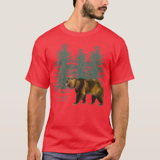 T-shirt Palmer Alaska Trees Ours Design Vintage Souvenir P