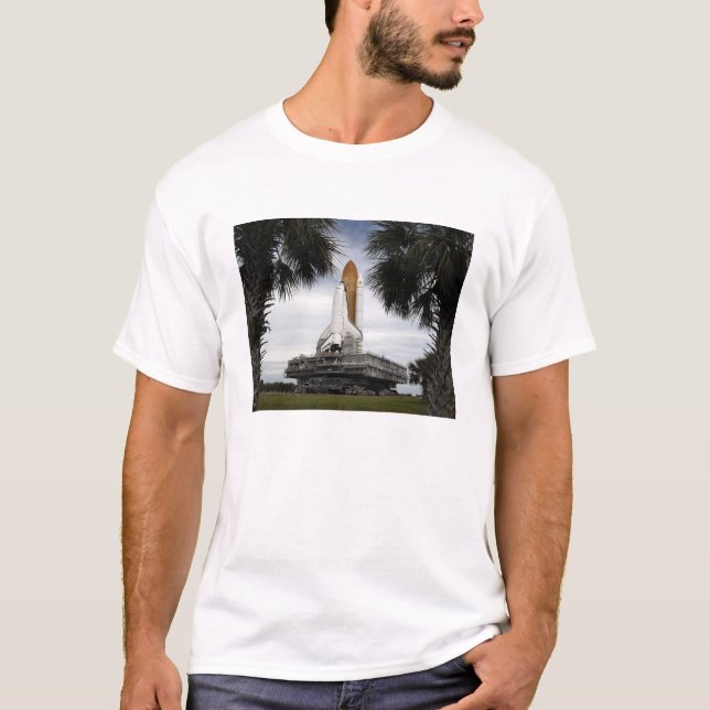 T-shirt Palmetto arbres cadre navette spatiale Endeavour (Devant)