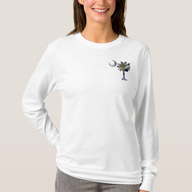 T-shirt Palmetto de poche de la terre et de lune (Devant)