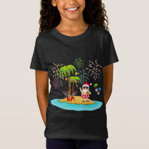 T-Shirt Palmier de Noël décoré Tropical Xmas Coconu