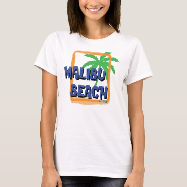 T-shirt Palmier de plage de Malibu (Devant)