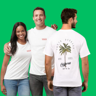 T-shirt Palmier de Santa Barbara Californie 1983