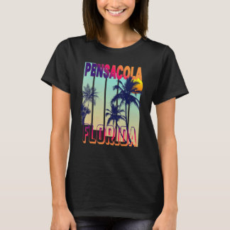 T-shirt Palmier de style Vintage Pensacola Retro