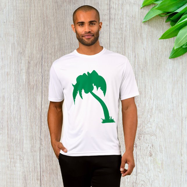 T-shirt Palmier Tropical Silhouette Green Island Beach (Créateur téléchargé)