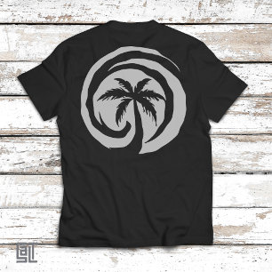 T-shirt Palmier Tropical Vague Cercle Plage Côtière 