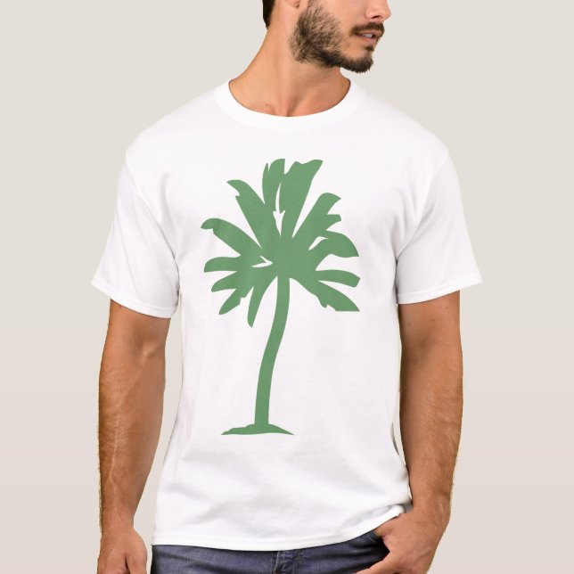 T-shirt Palmier - Vert Armée (Devant)