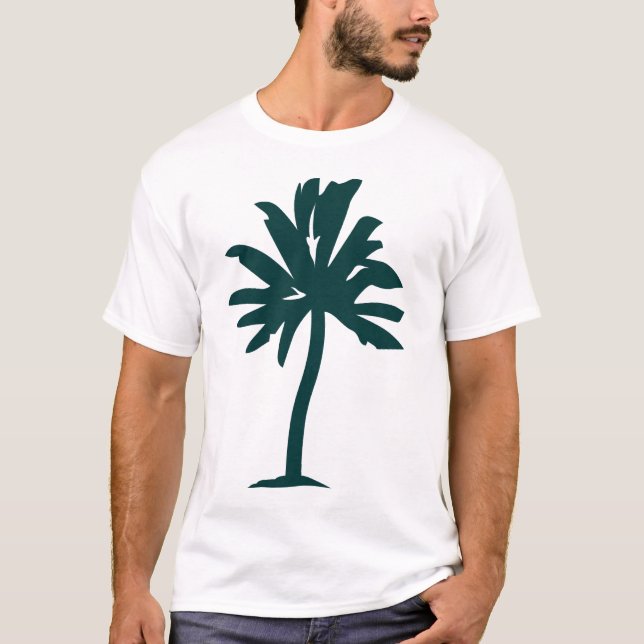 T-shirt Palmier - Vert foncé (Devant)