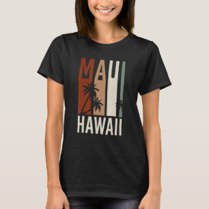 T-shirt Palmiers Aloha Vacances d'Été Rétro Maui Hawaï