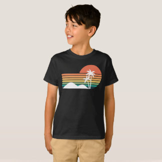 T-shirt Palmiers au coucher du soleil Cool Beach design
