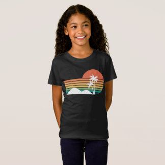 T-Shirt Palmiers au coucher du soleil Cool Beach design