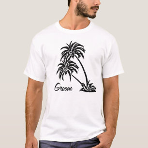 T-shirt Palmiers cadeau de Mariage Groom