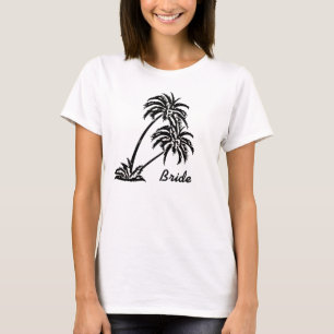 T-shirt Palmiers cadeau d'une mariée Mariage personnalisée